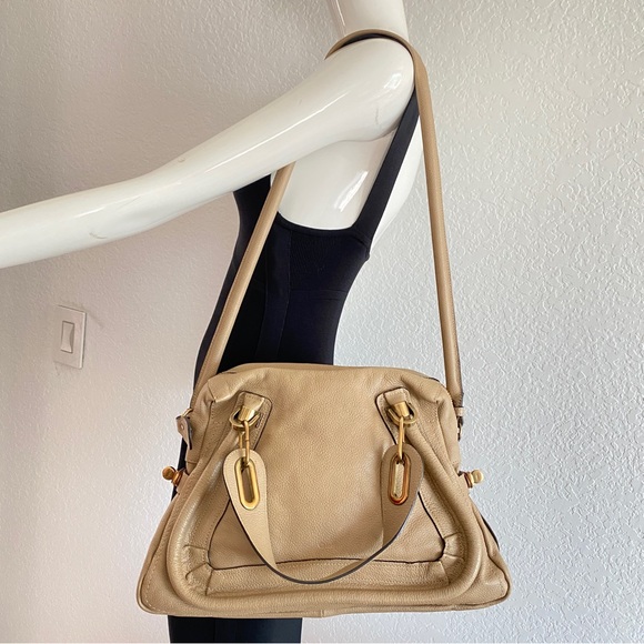 Chloe beige medium paraty bag - Picture 8 of 10